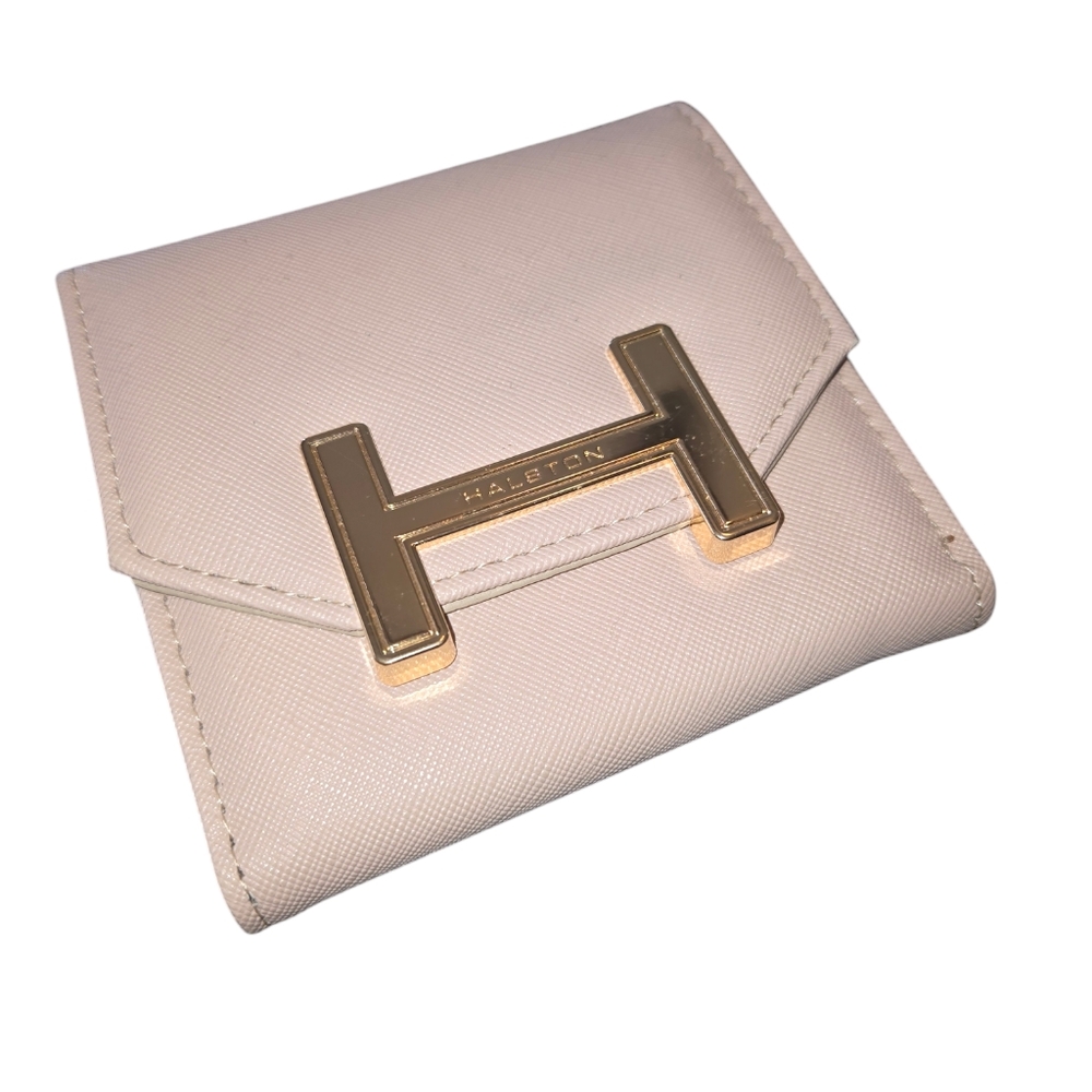 Halston Heritage Cream Wallet with Gold Accent